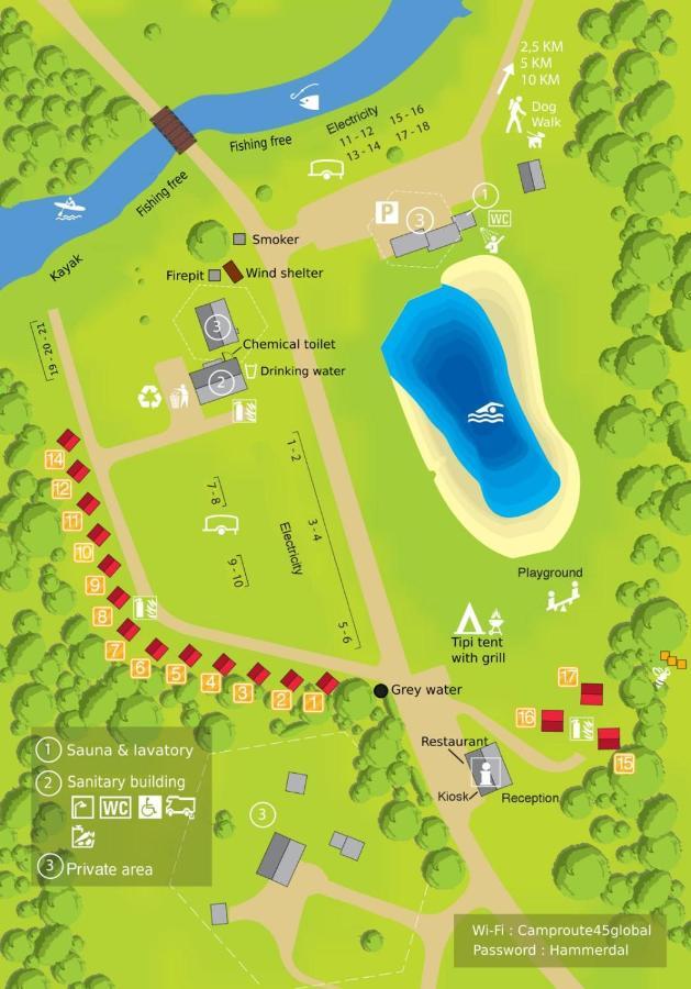 ホテル Camp Route 45 Hammerdal エクステリア 写真